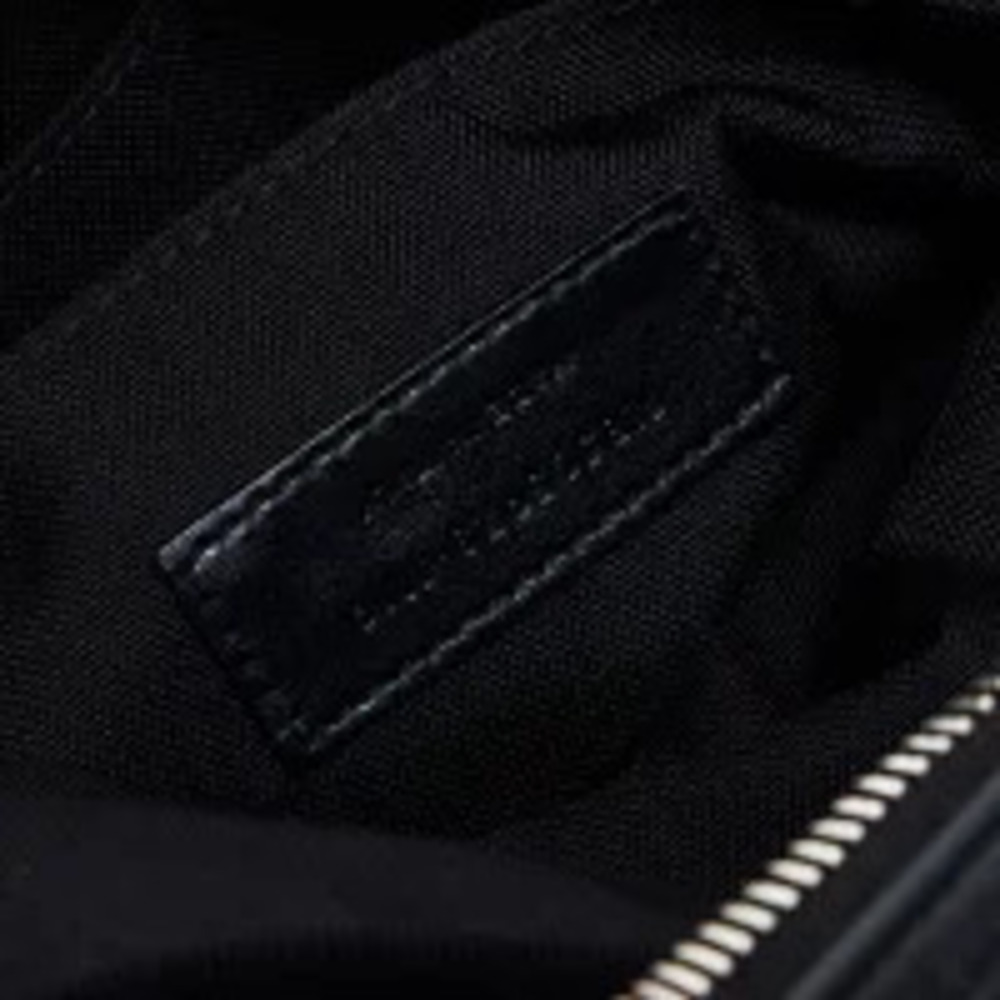 Yves Saint Laurent logo canvas waist bag shoulder black - Picture 12 of 13
